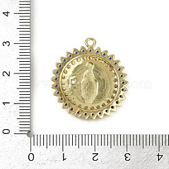Brass Micro Pave Cubic Zirconia Pendants&nbsp;LS-KK-M322-37G