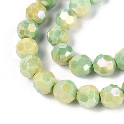Anti-Tarnish Electroplate Glass Beads Strands&nbsp;EGLA-T021-8mm-15-12