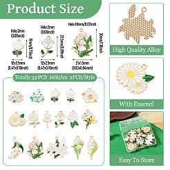 32Pcs 16 Styles Alloy Enamel Pendants&nbsp;ENAM-TA0004-10