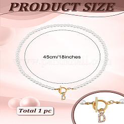 1Pc Brass Clear Cubic Zirconia Letter Pendant Necklaces&nbsp;NJEW-LP0001-32D