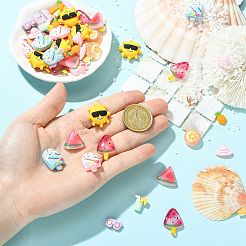 60Pcs 10 Styles Summer Theme Opaque Resin Decoden Cabochons&nbsp;RE-FSFF77-01