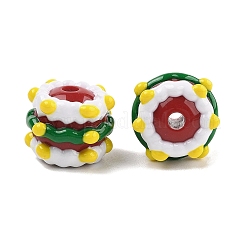 Christmas Theme Hand Painted Acrylic with Enamel Beads&nbsp;MACR-C006-01D