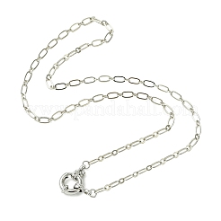 3MM Brass Oval Link Chain Necklaces&nbsp;NJEW-JN06455