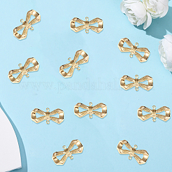 14Pcs Brass Bowknot Connector Charms&nbsp;KK-BBC0021-74