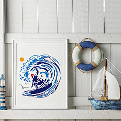1Pc PET Hollow Out Drawing Painting Stencils&nbsp;DIY-MA0004-90B