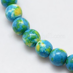 Synthetic Ocean White Jade Beads Strands&nbsp;X-G-L019-8mm-06