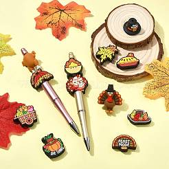 12Pcs 12 Styles Thanksgiving Silicone Beads&nbsp;SIL-FS0001-37