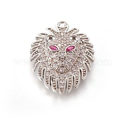 Brass Micro Pave Cubic Zirconia Pendants&nbsp;ZIRC-L075-23