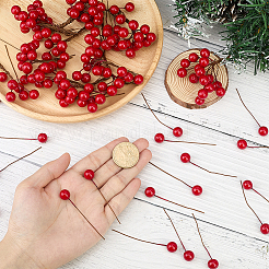 200Pcs Foam Artificial Red Holly Berries Model&nbsp;AJEW-GF0012-34
