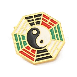 Eight-Diagram Tactics with Yin Yang Enamel Pin&nbsp;JEWB-K008-01G