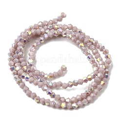 AB Color Plated Opaque Glass Beads Strands&nbsp;GLAA-G127-02A