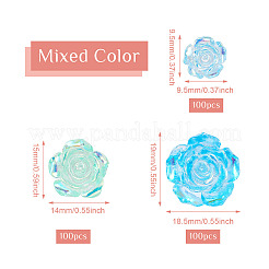 300Pcs 3 Style Transparent Resin Cabochons&nbsp;CRES-YS0001-05