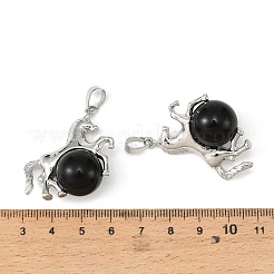 Natural Obsidian Pendants&nbsp;G-D102-01P-08