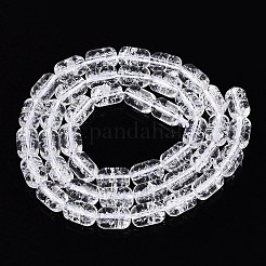 Transparent Crackle Glass Beads Strands&nbsp;GLAA-NH0001-04-A02