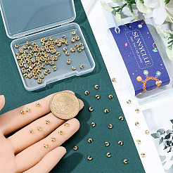 200Pcs Brass Crimp Beads Covers&nbsp;KK-SC0007-36
