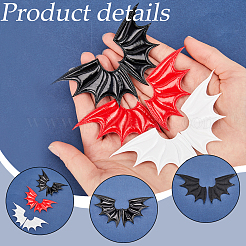 40Pcs 2 Style Demon Wing PU Leather Ornament Accessories&nbsp;FIND-GF0005-93C