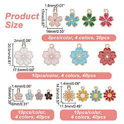 140Pcs 16 Style Alloy Enamel Pendants&nbsp;ENAM-AR0001-69