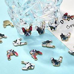 30Pcs 3 Colors Zinc Alloy Enamel Pendants&nbsp;ENAM-CJ0001-73