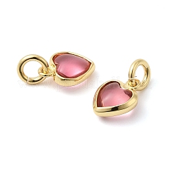 Brass Pave Cubic Zirconia Pendants&nbsp;KK-Z137-21G-04