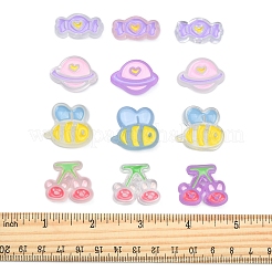 24Pcs 12 Style Transparent Acrylic Beads&nbsp;MACR-FS0001-17