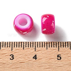 Spray Painted ABS Plastic European Beads&nbsp;KY-G033-01A-10
