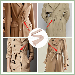 1Pc Cloth Waist Belts with Alloy Buckles for Coat&nbsp;AJEW-GF0015-07A