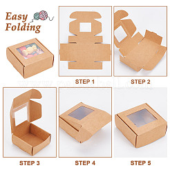 Square Paper Folding Gift Boxes&nbsp;LS-CON-WH0094-46B-01