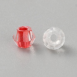 Bicone Center Dyed Transparent Glass Beads&nbsp;GLAA-WH0055-38E