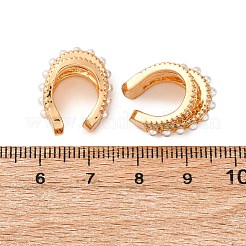 Multilayer C-Shaped Brass Micro Pave Clear Cubic Zirconia Cuff Earrings&nbsp;EJEW-Z127-02G