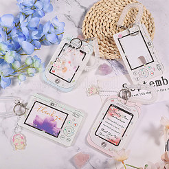 4Pcs 4 Styles Rectangle Acrylic & PET Plastic Photocard Holder&nbsp;HJEW-CA0001-74