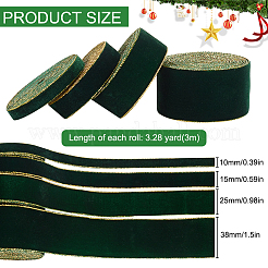 12M 4 Styles Polyester Single Face Velvet Ribbon&nbsp;OCOR-BC0005-56A
