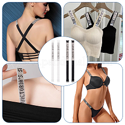 2 Pairs 2 Colors Polyester Bra Straps&nbsp;DIY-BC0013-14