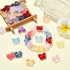 100Pcs 10 Colors Transparent Spray Paint Glass Beads&nbsp;GLAA-CJ0002-73