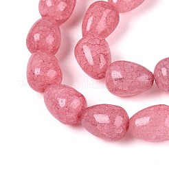 Baking Paint Crackle Glass Beads Strands&nbsp;DGLA-N019-03A-03