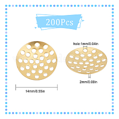 Brass Finger Ring/Brooch Sieve Findings&nbsp;KK-SC0002-67