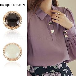 60Pcs 2 Colors 1-Hole Alloy Shank Button&nbsp;BUTT-OC0001-28