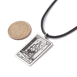 Tarot Card 201 Stainless Steel Pendant Necklaces&nbsp;NJEW-JN04496-03