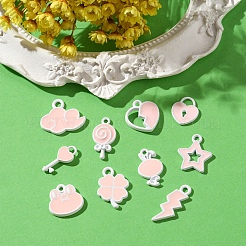 10Pcs 10 Style Spray Painted Alloy Enamel Pendants&nbsp;ENAM-YW0002-64