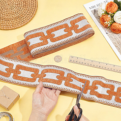 5M Polyester Jacquard Grid Ribbon&nbsp;OCOR-WH0003-088B-03