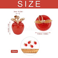10Pcs Apple Gemstone Charm Pendant Crystal Quartz Healing Natural Stone Pendants Opal Buckle for Jewelry Necklace Earring Making Crafts&nbsp;JX526F