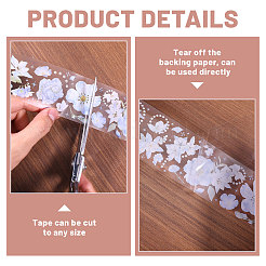 4Pcs 4 Colors PET Decorative Stickers&nbsp;DIY-PH0032-40