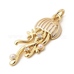 Brass Enamel Pendants&nbsp;KK-CJC0013-16G-06