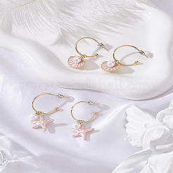 2 Pairs Alloy Enamel Stud Earrings&nbsp;EJEW-LP0001-95