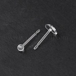 60Pcs 6 Style Star & Shamrock & Bell & Flower & Butterfly & Heart Resin Stud Earring Findings&nbsp;FIND-FS0001-96
