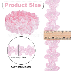 4 Yards Organza Flower Lace Trim&nbsp;OCOR-WH0070-165B