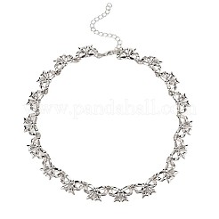 Zinc Alloy Bowknot Link Chain Necklaces for Women&nbsp;WGC55C3-01