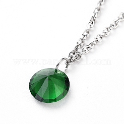 Cubic Zirconia Charms Necklaces&nbsp;NJEW-JN02686-01
