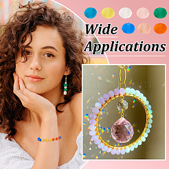 8 Strands 8 Colors Transparent Glass Beads Strands&nbsp;GLAA-TA0002-20