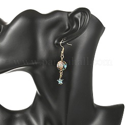 Natural Paua Shell Dangle Earrings for Women&nbsp;EJEW-JE07077