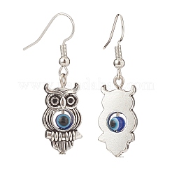 Alloy Charm with Resin Evil Eye Dangle Earring&nbsp;EJEW-JE04926